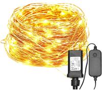 Trahoo-22 Meters 220 Leds Copper String Lights,8 Shining Mode Plug In Fairy Lights With Switch Warm White Copper Wire Lights Waterproof Outdoor Decor Fairy Lights For Bedroom,Patio,Garden,Balcony,Chr