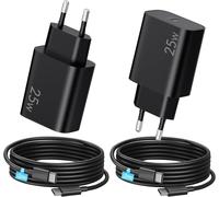 Trahoo-25w Usb C Rapide Chargeur Pour Samsung Galaxy S25 Ultra S24 S23 S22 S21 S20 Fe Plus, A55 A54 A35 A25 A16 A15 A14, Note 20 10, Officiel Tab S8 S9, Charge Accessoires Prise Secteur + 2m Type C C