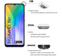 Trahoo-3 Pièces Verre Trempé Pour Huawei Y6p Protection Écran Dureté 9hsans Bulles, Anti-Rayureshd Film De Protection D'écran