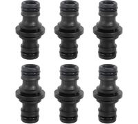 TRAHOO-6 Pi¿¿ces Double Connecteur de Tuyaux Males Raccord Tuyau d'Arrosage 1/2" Embout Tuyau Arrosage Raccord ou Extension de Tuyau Raccords de Tuyau pour Rejoignez Le Tube de Tuyaux de Jardin