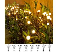 TRAHOO-8 Count Solar Lights Outdoor Waterproof IPX5, Solar Garden Lights, Wind Swaying Lights,Firefly Lights Outdoor Solar, Christmas Lights Outdoor, For Yard Lawn Pathway Decoration Lighting,6LED Wa