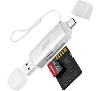 TRAHOO-Acer Lecteur de carte SD, adaptateur pour lecteur de carte mémoire USB C et USB 3.0, prend en charge SD/Micro SD/SDHC/SDXC/MMC, compatible avec iPhone 15 Pro, MacBook Pro iPad Pro 2021, Pixel,