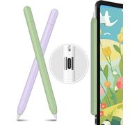 TRAHOO-AhaStyle 2 Pack Coque Apple Pencil (USB-C) 2023 Housse Protectrice Ultra Fine Apple Pencil ¿¿tui Grip Antid¿¿rapant Compatible avec Apple Pencil USB C (Lavande & Vert Avocat)