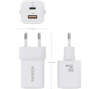 Trahoo-Aisens Chargeur Mural Asch-35w2p024-W Blanc 35 W (1 Unité)
