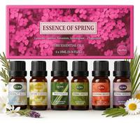 Trahoo-Alma Coffret Huiles Essentielles Pour Aromathérapie - Essence Of Spring - Lavande, Romarin, Géranium, Jasmin, Citronnelle, Camomille - Sérénité Et Fraîcheur - Huiles Essentielles Bio