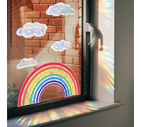 Trahoo-Arc-En-Ciel Suncatcher Sticker Fenetre Autocollants Anti Collision Oiseaux Stickers Anti-Collision Oiseaux Fenêtre Autocollant Fenetre Arc En Ciel Prévenir Que Oiseaux Ne Se Cognent Dans Vos F