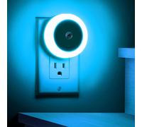 Trahoo-Azure Blue Night Light, Night Lights Plug Into Wall [2pack], Nightlight With Light Sensors, Led Night Light For Kids Room, Baby Night Light, Bathroom Night Light, Stair Lights, Hallway Light