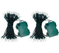 TRAHOO-Battery Operated String Lights - 50 LED Waterproof Outdoor or Indoor Battery Powered Christmas Lights 18ft - 8 Modes Clear Mini Lights for Tree, Wedding, Party, Warm White (2)