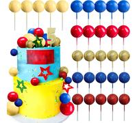 Trahoo-Bleu Rouge Jaune Décoration De Gâteau D'anniversaire Décoration De Gâteau D'anniversaire Pour Homme Décoration De Gâteau D'anniversaire Pour Héros