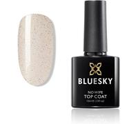 Trahoo-Bluesky Top Coat Semi Permanent Avec Des Taches Noires Et Or Comme Effet De Sucre De Sable S¿¿Chage Rapide Pas D'essuyage, Pas De Jaunissement Vernis ¿¿ Ongles Top Coat, Transparent, 10ml