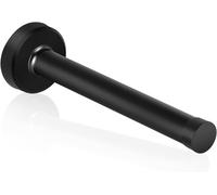 Trahoo-But¿¿E De Porte Murale Moderne En Acier Inoxydable - 150 Mm De Long, Noire, Robuste Avec Embout En Caoutchouc Pour Insonorisation