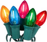 TRAHOO-C7 LED Multicolor Christmas Tree String Lights, 25FT Colorful Christmas Lights Indoor Outdoor Hanging Decorations for House Garden Patio Party (Green Wire)
