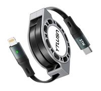 TRAHOO-Cable USB C vers Lightning PD 27W, R¿¿tractable Cable iPhone Charge Rapide de Synchronisation de donn¿¿es Cable [certifi¿¿ MFi] pour iPhone 14/13/12/11/11 Pro/XS/XR/X/8,1.2M