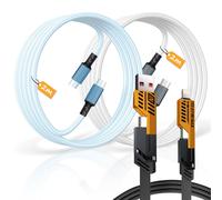 TRAHOO-Câble USB C vers USB C Charge Rapide 88W 5A,2m Lot de 3,Nylon Chargeur Cable Type C pour iPhone 17 16 15 Samsung S23 S21 S20 Ultra iPad Air MacBook Pro Google Pixel etc