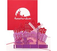 Trahoo-Carte Pop-Up « Amsterdam ¿ Panorama » ¿ Carte De V?Ux 3d Comme Souvenir, Petit Cadeau & Carte D'anniversaire ¿ Comme Décoration, Bon D'achat, Cadeau Et Chèque De Voyage Aux Hollande & Amsterda
