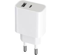 TRAHOO-Chargeur Rapide Universel MaxLife 20W USB + USB-C PD 3.0 Blanc, Compact, Puissant, Compatible Samsung, Apple, Xiaomi, Google, Honor, Huawei, Motorola, Sony, Vivo, Crosscall \u2026