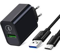 TRAHOO-Chargeur Secteur et Cable Micro USB pour Samsung A10/A7 2018/A6 Plus/J6 J3 J5 2016 2017 J4,Huawei P Smart 2019/P8 Lite/P9 Lite/P10 Lite/Y5 Y6 Y7,Honor 8X 8A/Honor 9 Lite/10 Lite/20 Lite,Charge