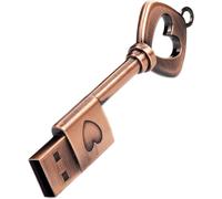 TRAHOO-Clé USB 2.0 en Forme de C?ur en Métal Memory Stick Étanche Stockage Externe Cadeau Romantique-64Go