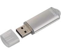 TRAHOO-Clé USB 2.0 ""Laeta, 128 GB (Transfert de données à 15 Mo/s, clé USB avec Anneau ?illet, Capuchon de Verrouillage, pour Windows/Macbook, en métal) Argent