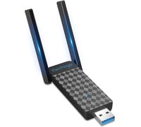 TRAHOO-Clé WiFi Puissante, Cle Wifi AC1300 Mbps Double Bande 2.4GHz/5GHz Dongle WiFi USB 3.0 Antenne WiFi pour PC/Laptop/Desktop/Tablet Adaptateur WiFi compatible avec Win 11/10/8/7/Vista/XP Mac OS