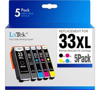 TRAHOO-Compatible Cartouches d'encre Remplacement pour Epson 33 33XL pour Expression Premium XP-530 XP-540 XP-630 XP-635 XP-640 XP-645 XP-830 XP-900 XP-7100 (Noir Photo Noir Cyan Magenta Jaune, 5-Pac