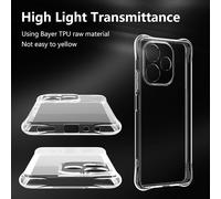 Trahoo-Coque De Protection En Silicone Transparent Pour Oppo A5 Pro 5g/4g + [1 Pièce] Film De Protection D'écran En Verre Trempé Avec Coins De Protection Anti-Chocs, Coque De Protection Transparente