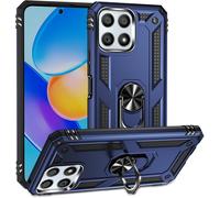 Trahoo-Coque Pour Huawei Honor X8 4g/Honor X30i/Honor Play 6t Pro +Verre Trempé,Étui De Protection Soft Tpu/Pc Heavy Duty Dual Layer Protective Housse Etui Coque Avec Support De Bague En Métal,Bleu