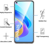 Trahoo-Coque Pour Oppo A76,Oppo A96 4g,Oppo A36 Haute Transparente Silicone En Gel Tpu Souple Et 2 × Verre Trempé Film Protection Écran Pour Oppo A76,Oppo A96 4g,Oppo A36