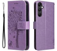 TRAHOO-Coque pour Samsung Galaxy A05s 4G - Housse en Cuir PU, Étui Flip avec Silicone Antichoc, Bumper, Fermeture Magnétique & Support, Portefeuille et Folio -Cover Case -Violet