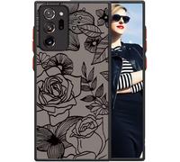 TRAHOO-Coque pour Samsung Galaxy Note 20 Ultra 4G / 5G Etui, Case de Protection Antichoc en Silicone Souple, Coque Mate Translucide Anti-rayures Dur PC,Protéger L'appareil Photo,3D Imprimé Rose Desig