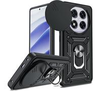 Trahoo-Coque Pour Xiaomi Redmi Note 14 Pro 5g(Pas 4g) Antichoc Avec Full Protection Caméra Coulissante,Anneau Support, Étui De Pc Dur Et Tpu Silicone Militaire Anti-Rayures Coque,Noir