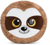 Trahoo-Coussin En Peluche Glubschis Paresseux Heywood 32x32cm Brun - Oreiller En Peluche Doux Pour Les Garçons, Les Filles - Idéal Pour La Maison, La Maternelle Ou En Déplacement
