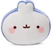 Trahoo-Coussin En Peluche Molang 35x35x12cm Blanc - Oreiller En Peluche Doux Pour Les Garçons, Les Filles, Les Bébés - Idéal Pour La Maison, La Maternelle Ou En Déplacement