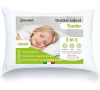 Trahoo-- Coussin Enfant Évolutif - Hauteur Réglable - Oreiller Enfant 40x60 Moelleux Adapté Dès 1 An, 2, 3 Ans Jusqu'à 6 - Hypoallergénique, Anti Acarien, Oeko-Tex - Made In Italy