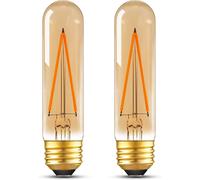 Trahoo-Dimmable E26 T30 T10 Led Bulb Long Tube Light Bulb 4w(40w Equivalent) ,Type T Tubular Light Bulbs For Curio Cabinet,Piano,Chandelier,Wall Sconces,Ac120v Warm White 2200k 400lm Cri 90,Pack Of 2