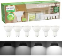 Trahoo-Dimmable Gu10 Led Light Bulbs - 5w Energy-Efficient, 700 Lumens Daylight White (5000k), 110¡Ã Flood Beam, Ideal Replacement For Halogen Bulb In Recessed & Track Lighting, 6-Pack