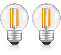 Trahoo-Dimmable Led G16.5 Light Bulb 40w Equal 4w,Small Round Light Bulbs Globe Short Light Bulbs For Chandelier,Lamp,Bathroom Vanity,Sconce,Warm White 2700k 400lm,Pack Of 2
