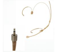 TRAHOO-Double casque supra-auriculaire avec crochet auriculaire Microphone dissimul¿¿ Cable de 1,2 m et pare-brise (3,5 mm femelle)
