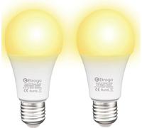 TRAHOO-E26 Sensor Light Bulbs,Built-in Dusk Till Dawn Sensor 10W Warm White 3000K Equivalent to 100W Auto On/Off for Entrance Door Front Porch Patio Garden 2 Pack\u2026