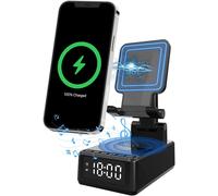 Trahoo-Enceinte Bluetooth Avec Chargeur Sans Fil Et Support Telephone Portable Bureau Pliable, Chargeur Induction Support, Original Utile Cadeau Pour Homme,Femme,Papa,Collegue