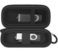 TRAHOO-Étui de rangement pour clé USB compatible avec SanDisk/Samsung/pour lecteur flash PNY, clé mémoire, lecteur flash Thumb Drive, 16/32/128 Go, support d'accessoires électroniques (noir foncé)