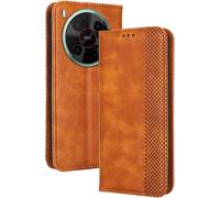 TRAHOO-Étui Portefeuille pour ZTE Blade V70 Max (6.9"" inches), Étui en Cuir À Rabat Magnétique avec Fentes pour Cartes Marron