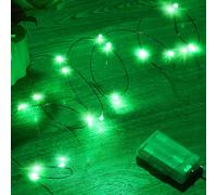 TRAHOO-Fairy Lights Battery Operated, 4 Pack Mini 3*AAA Battery Powered Copper Wire Led Starry String Lights Firefly Lights for Bedroom, Christmas, Parties, Decoration (5m/16ft Green)
