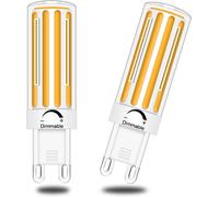 Trahoo-G9 Led Bulb Dimmable 8w Equivalent 80w Halogen Light Bulbs T4 Warm White 2700k Cob G9 Bi Pin Base, No-Flicker 360¡Ãbeam Angle 120v 800lm Pack Of 2
