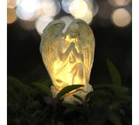 TRAHOO-Garden Solar Light Outdoor Decor, Resin Angel Solar LED Light for Outdoor, Waterproof Light for Flower Fence Lawn Passage Walkway Courtyard Party Decoration, Angel