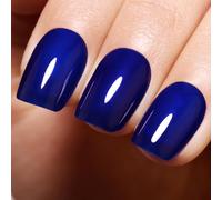 Trahoo-Gel Bleu Fonc¿¿, Bleu Fonc¿¿ Transparent Uv/Led Soak Off Gel Polish Pour Nail Art Starter Manicure Salon Diy At Home, 1pcs 0.5 Fl Oz
