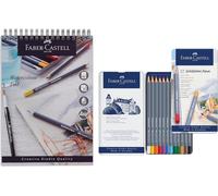 Trahoo-Goldfaber Aqua, Boîte De 12 Crayons Aquarelle, Bloc D'aquarelle, A5, Papier À Spirale, 190 G/M², 15 Feuilles