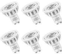 TRAHOO-GU10 LED Bulbs, LEDMEI 6 Pack GU10 Led Light Bulbs, 50W Halogen Bulb Equivalent, 120 Volt, 6.5W 550lm, 4000K Natural White, 40¡ã Beam Angle Spotlight, UL Listed, Non-Dimmable