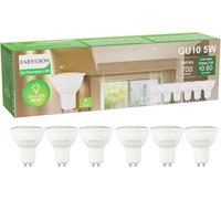 Trahoo-Gu10 Led Light Bulbs - 5w Energy-Efficient, 700 Lumens Daylight White (5000k), Non-Dimmable, 110¡Ã Flood Beam, Ideal Replacement For Halogen Bulb In Recessed & Track Lighting, 6-Pack