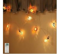 TRAHOO-Guirlande lumineuse LED Animaux pour l'intérieur, 2,15M 12 LEDS blanc chaud pour chambre d'enfant avec alimentation p[J251]